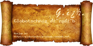 Globotschnig Özséb névjegykártya